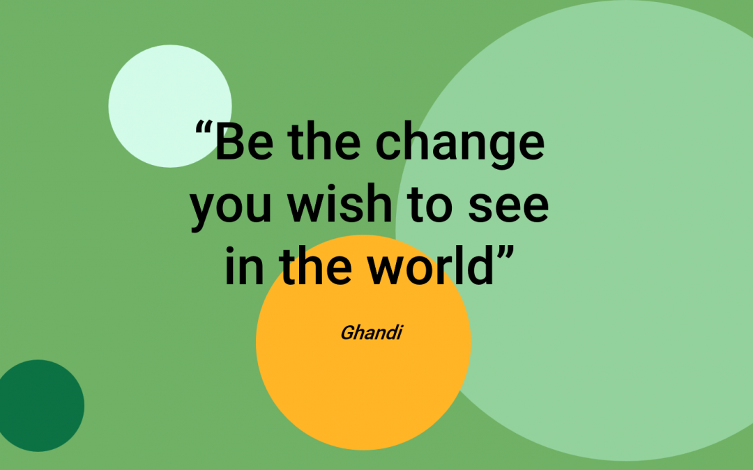 Be the change you wish to see in the world